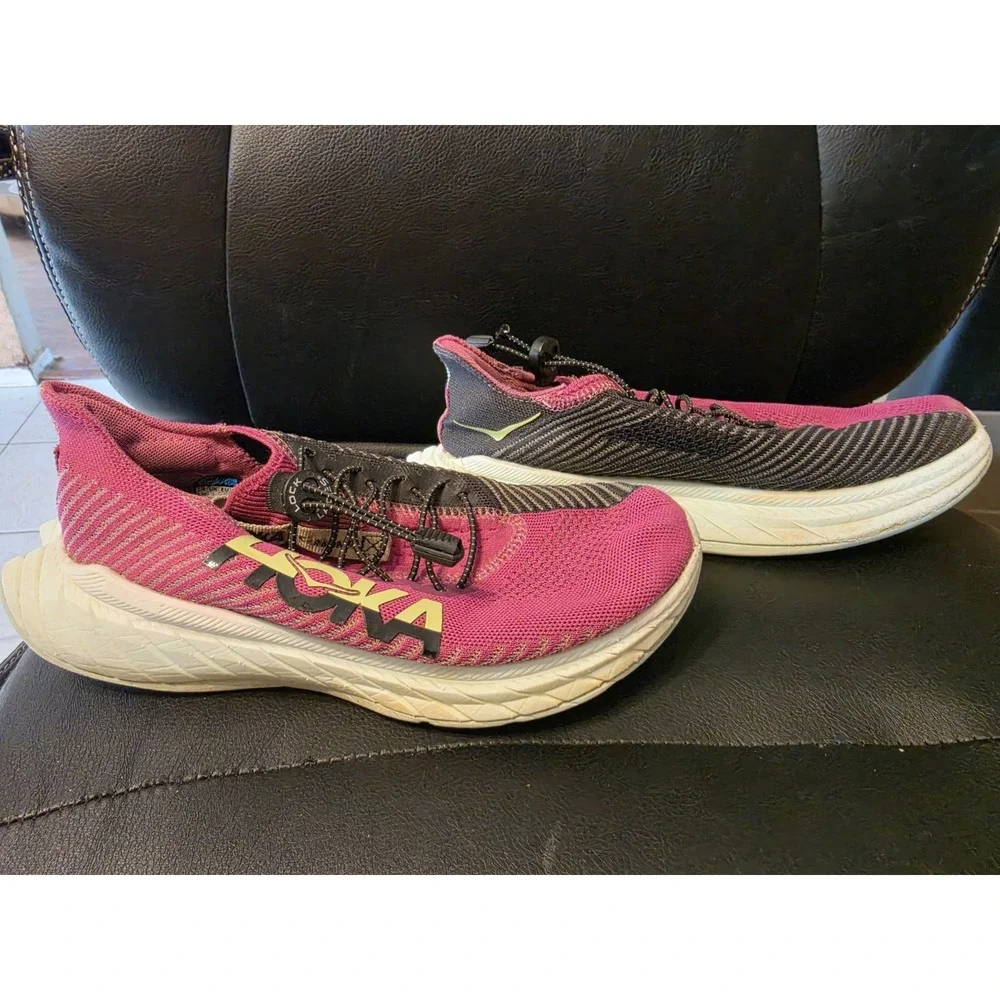Hoka One One Carbon X 3 Shoes Festival Fuchsia/Black Shoes Women's Size 8.5B